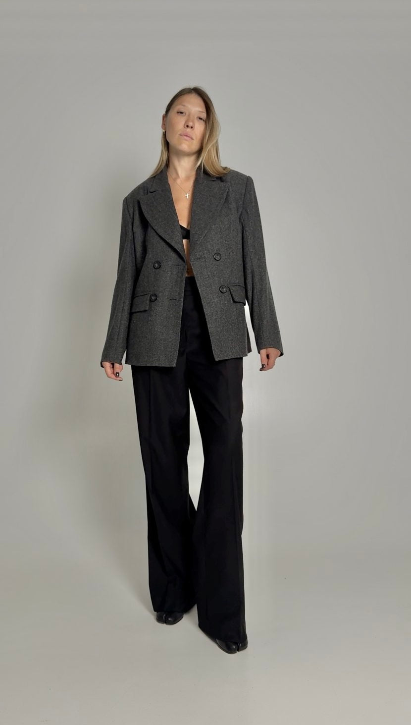 Double-Breasted Blazer Deep Grey