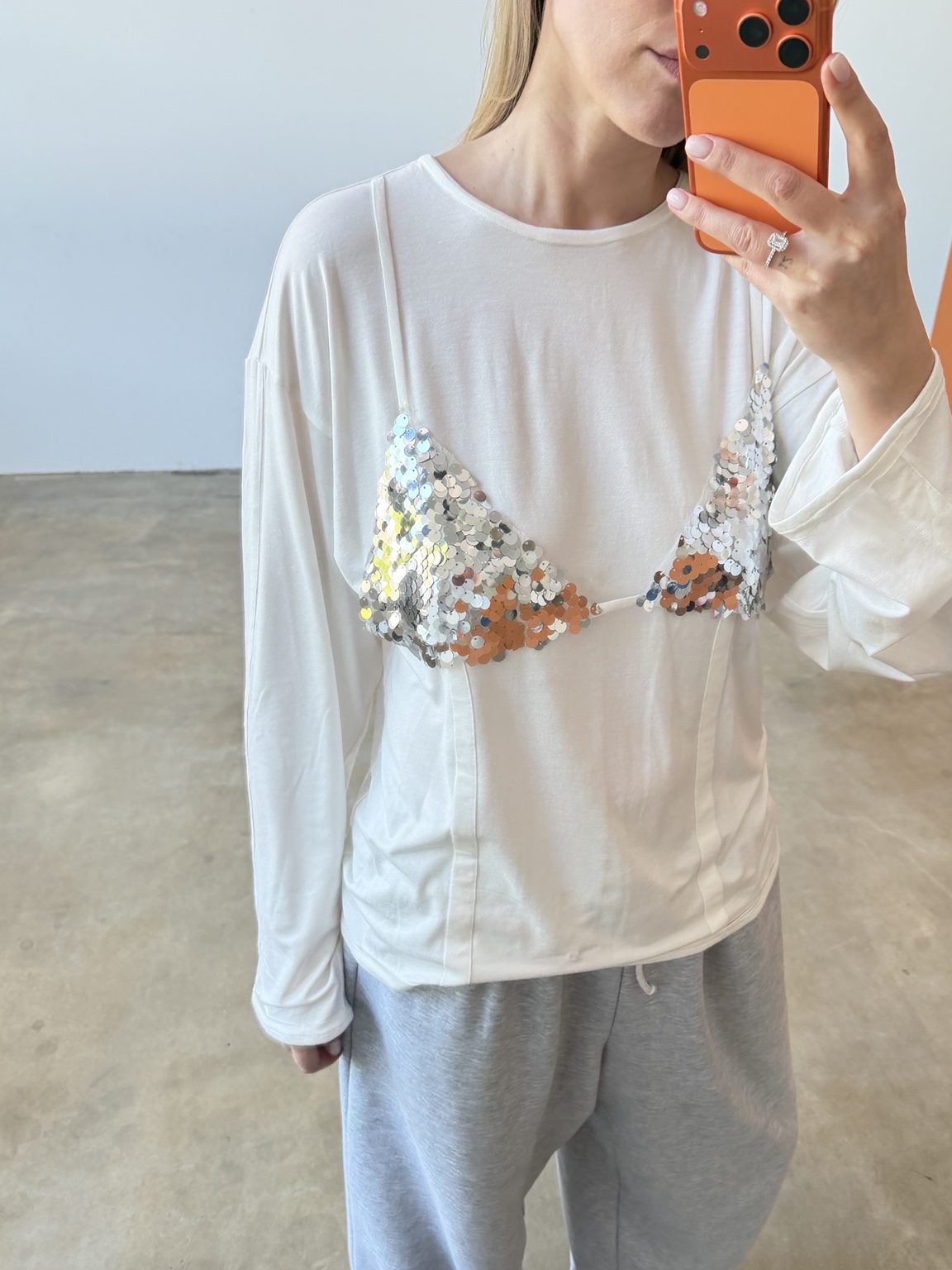 Long Sleeve Silver