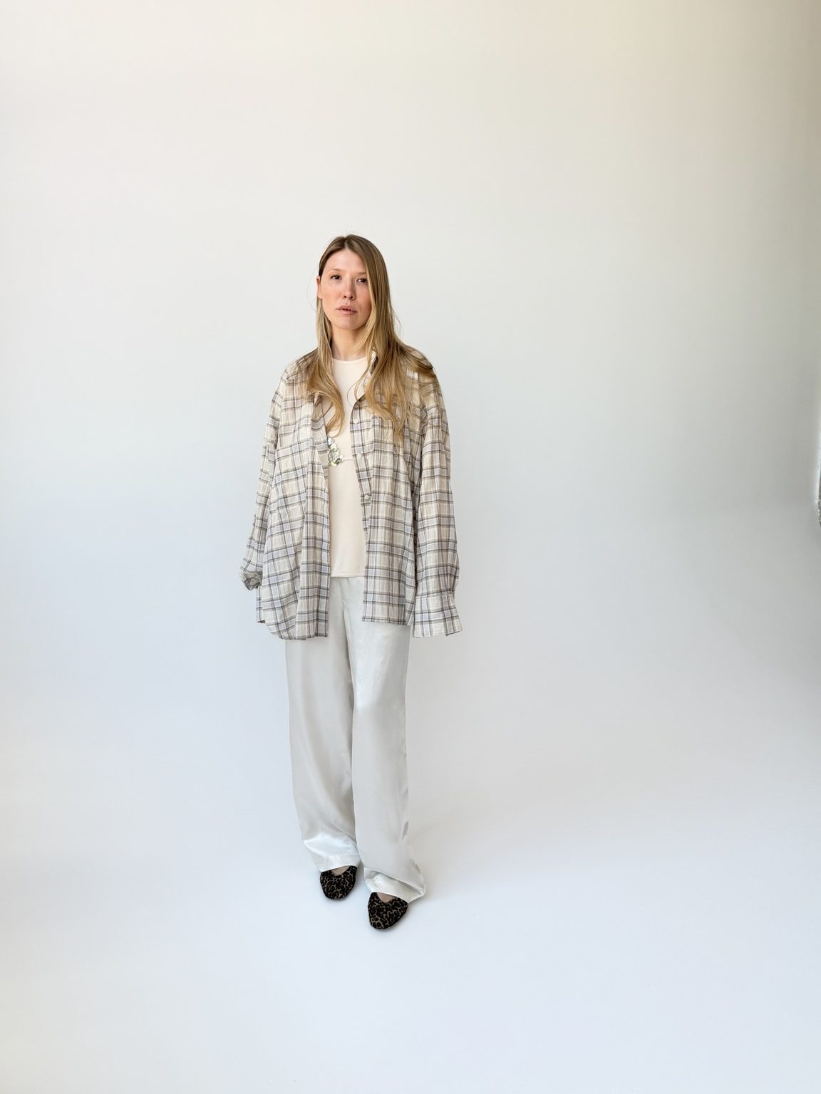 Plaid Shirt Cloud Beige