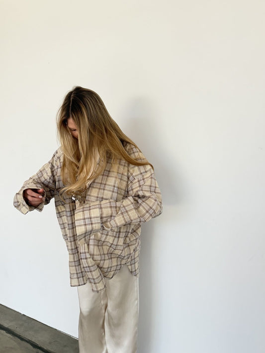 Plaid Shirt Cloud Beige